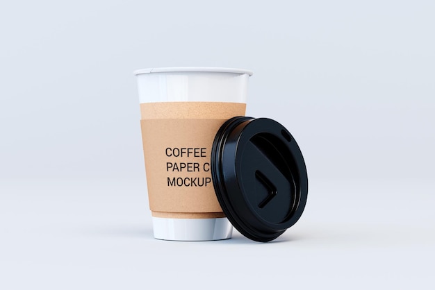 PSD porta via il mockup di tazza di caffè in carta