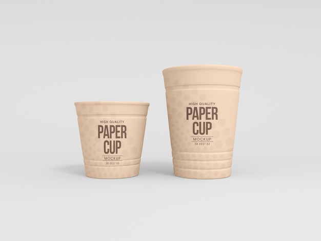 Take away paper cup branding mockup