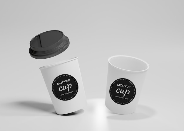 Take away paper cup mockup