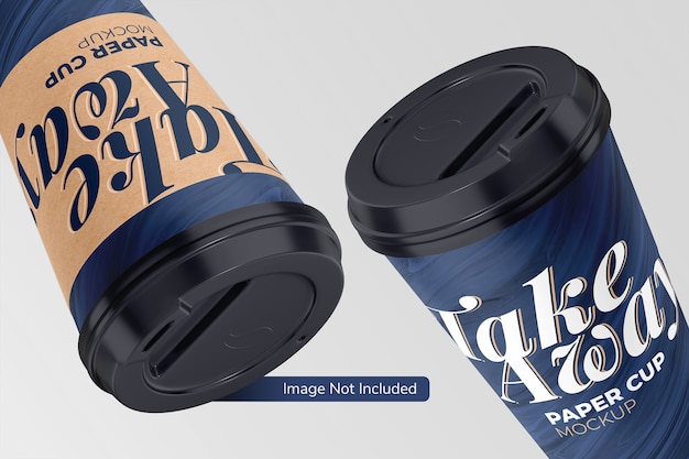 Take away paper cup mockup