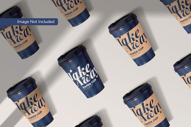 Take away paper cup mockup