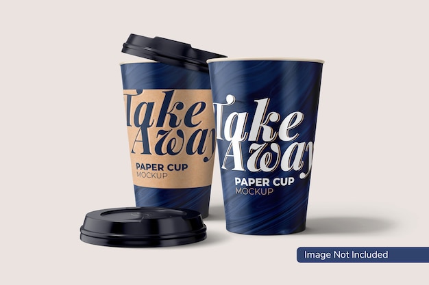 Take away paper cup mockup