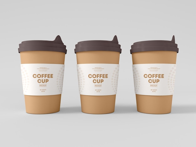 PSD take away plastic coffee cup  mockup