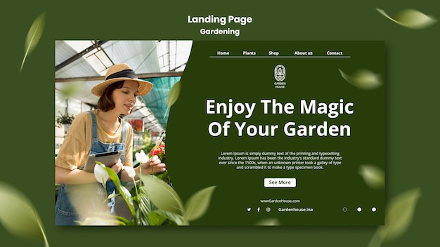 Take care of plants landing page