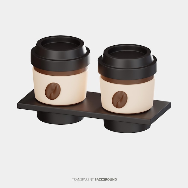 PSD takeaway coffee 3d icon