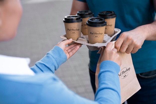 Takeaway restaurant food mock-up