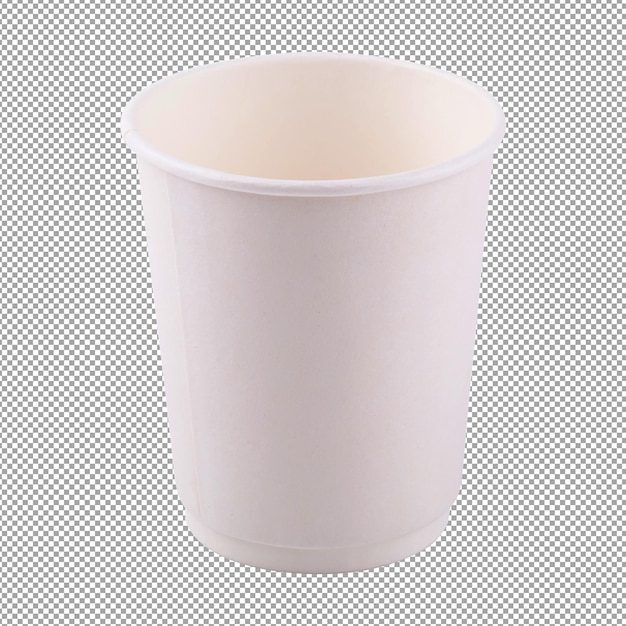 Takeaway White paper coffee cup isolated on alpha background