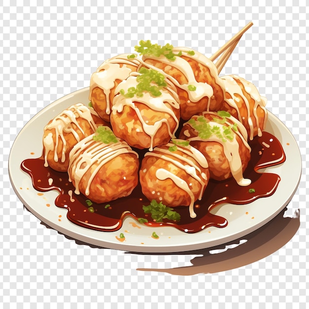 Takoyaki Na Przezroczystym Tle