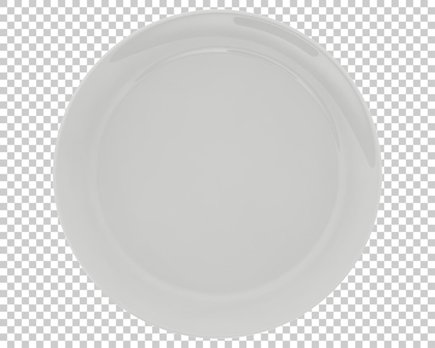 Talerz do serwowania na przezroczystym tle ilustracja renderowania 3d