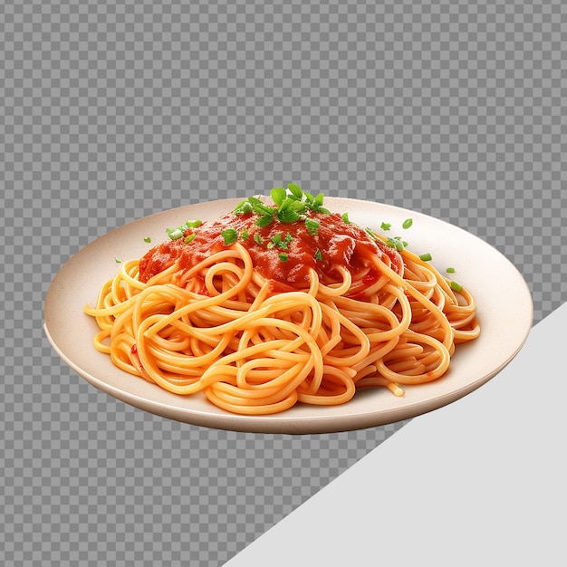 PSD talerz spaghetti z zieloną cebulą