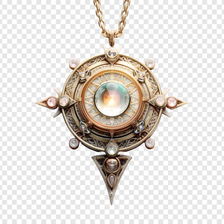 PSD talisman jewellery isolated on transparent background