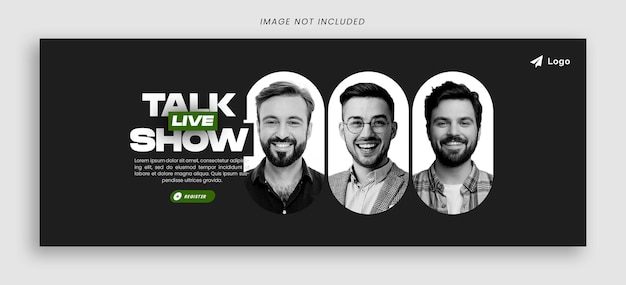 PSD talk show facebook cover design psd template