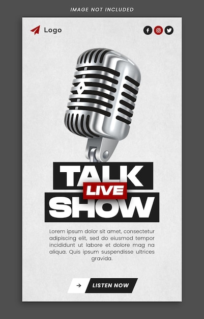 Talk Show Instagram Story Design PSD Template