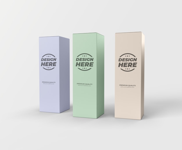 Tall Box Package Mockup