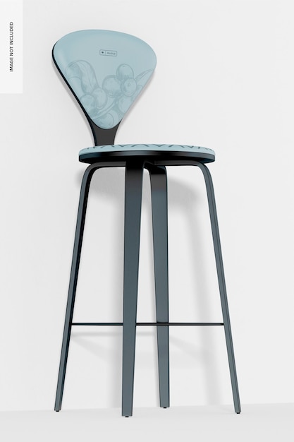 Tall Chair Mockup, Low Angle View