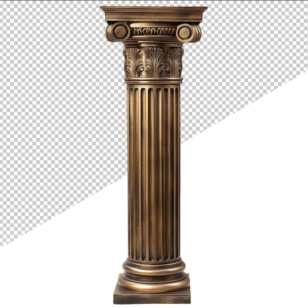 PSD una colonna alta con un disegno d'oro su di essa