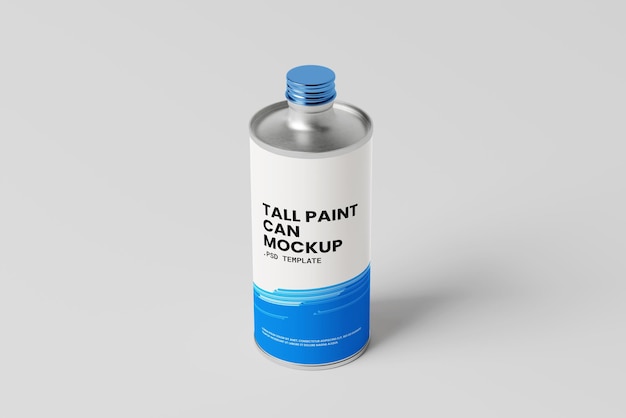 tall paint can mockup template