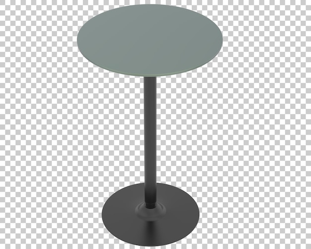透明な背景の3dレンダリングイラストの背の高いテーブル