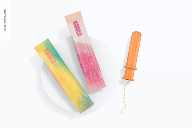 PSD tampons met applicatormodel, bovenaanzicht