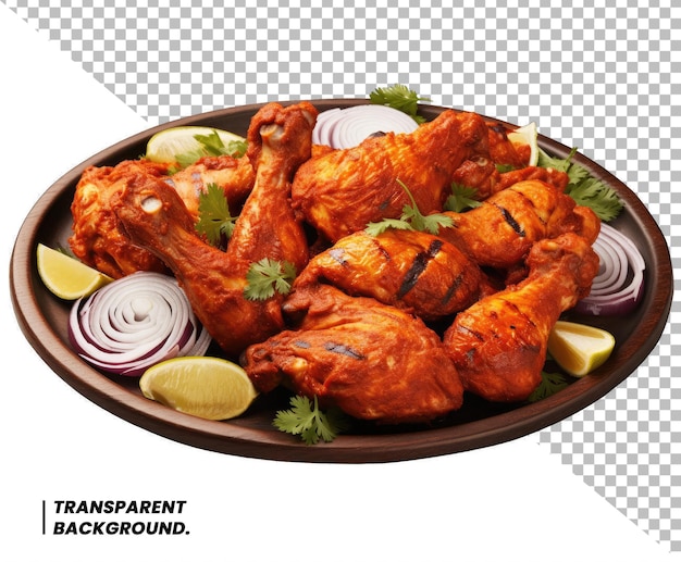 PSD tandoori chicken isolated