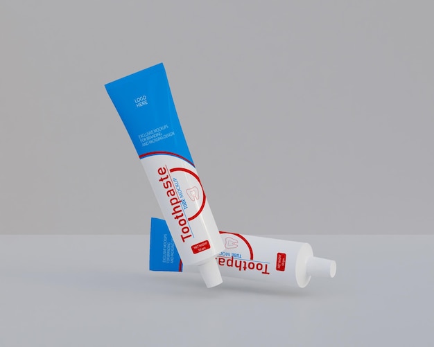 Tandpasta tube 3d mockup