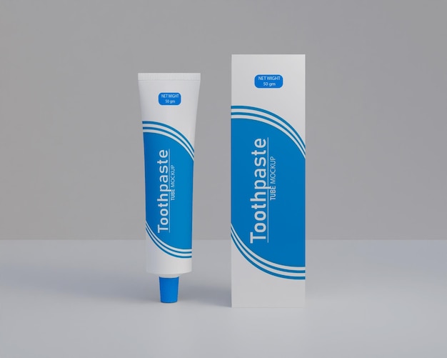 PSD tandpasta tube 3d mockup