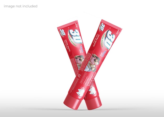 PSD tandpasta tube mockup tube