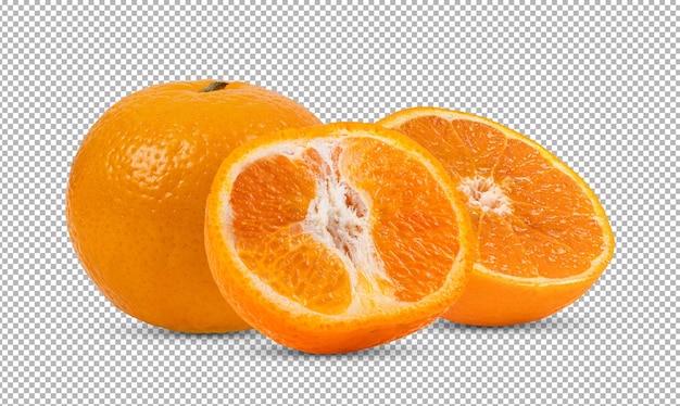 Tangerine or clementine isolated on alpha layer