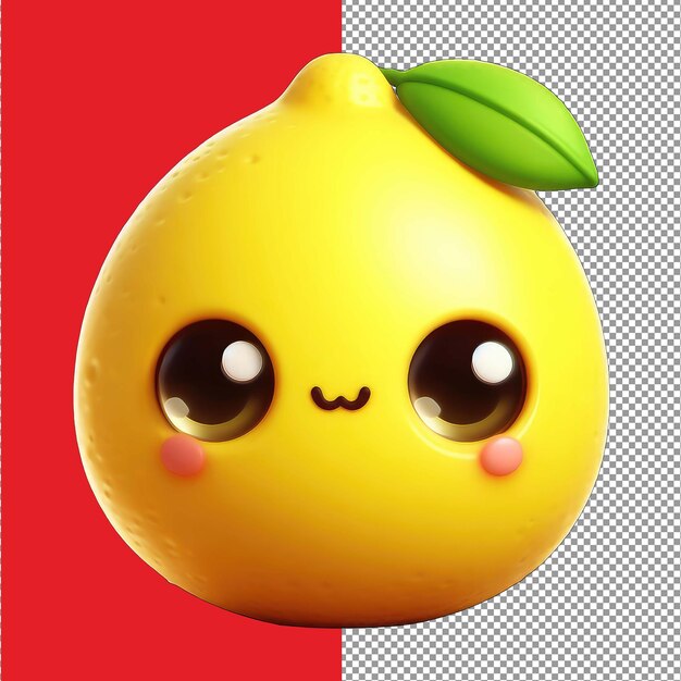 PSD tangy twist adorable lemon png in 3d