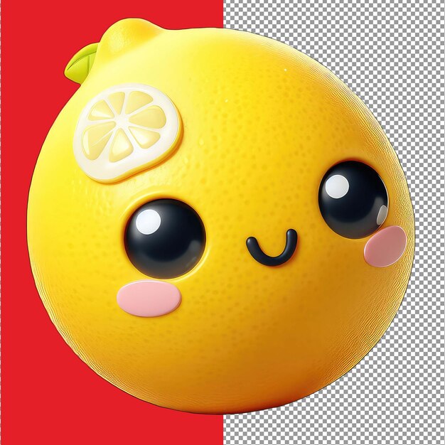 PSD tangy twist adorable lemon png in 3d