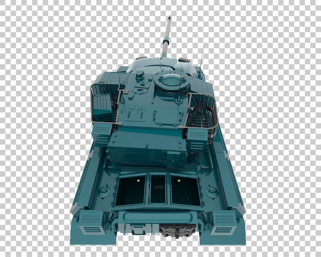 Tank geïsoleerd op transparante achtergrond 3d-rendering illustratie