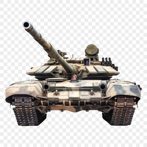 tank on isolated background armored combat vehicle front view