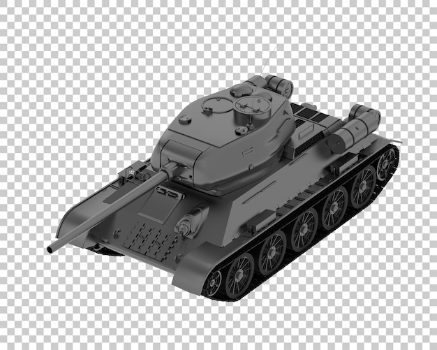 Tank isolated on transparent background 3d rendering illustration