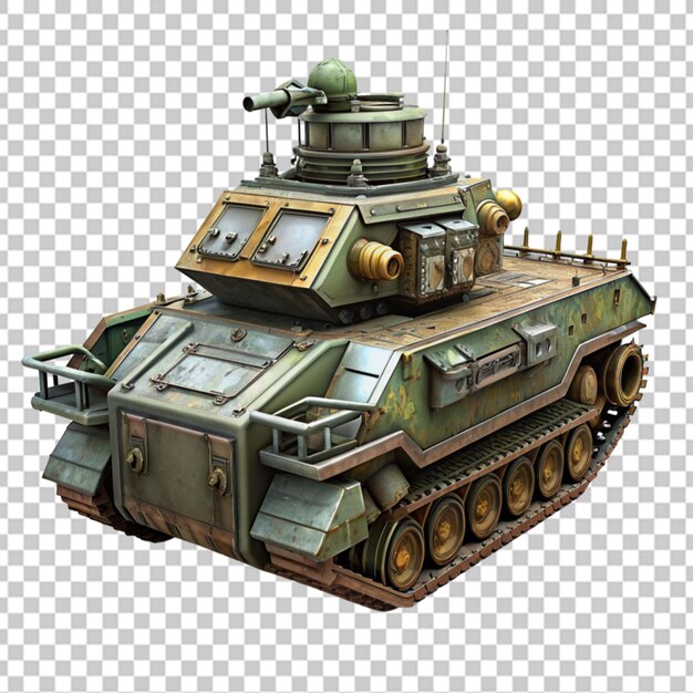 PSD tank op doorzichtige achtergrond 3d rendering illustratie