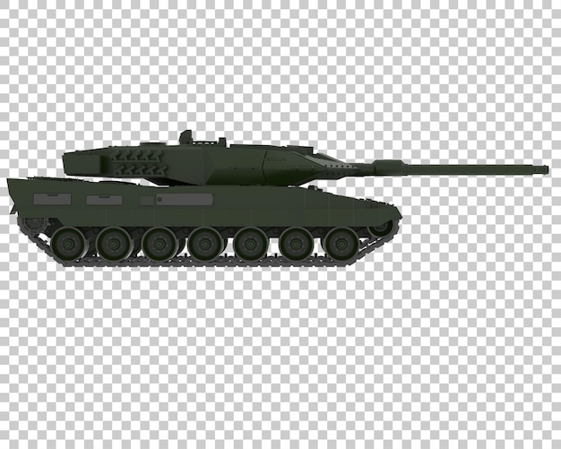 Tank op transparante achtergrond 3D-rendering illustratie