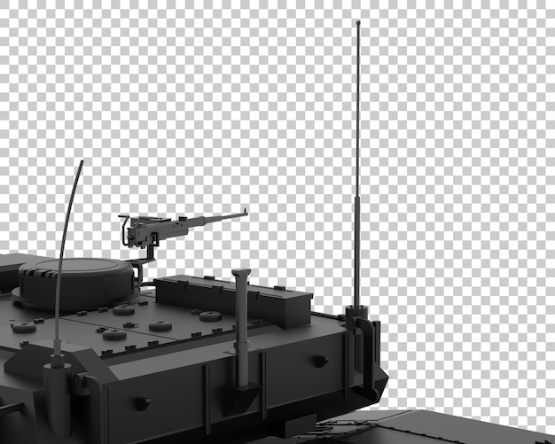 Tank op transparante achtergrond 3D-rendering illustratie