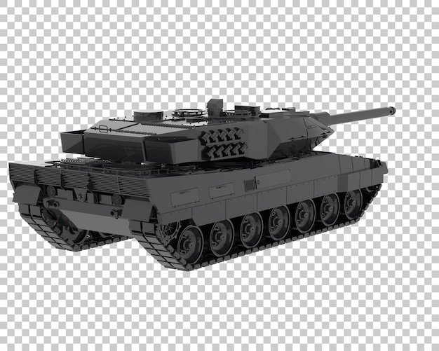 Tank op transparante achtergrond 3d-rendering illustratie