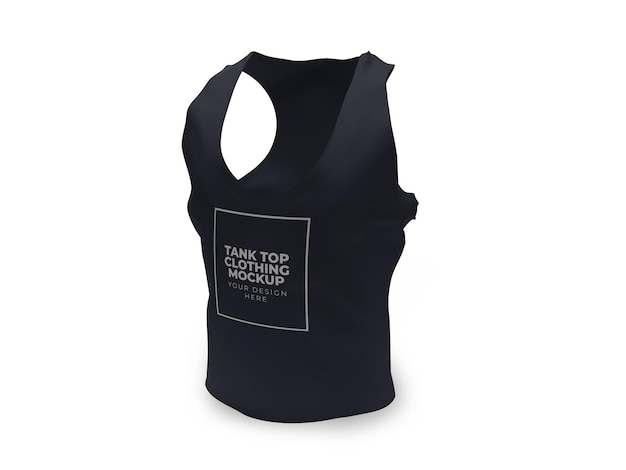 PSD tank top mockup on isolated background