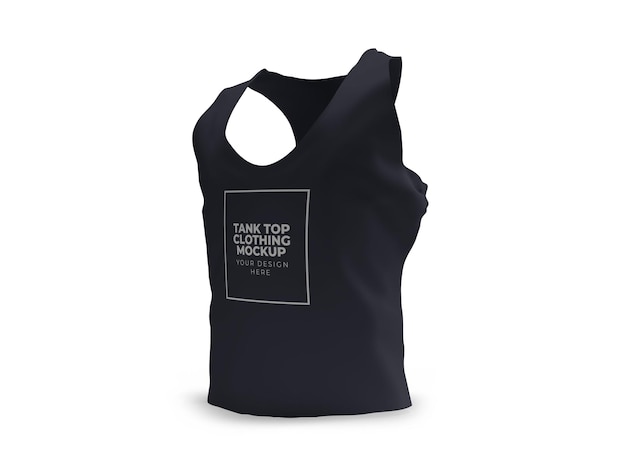 PSD tank top mockup op geïsoleerde achtergrond