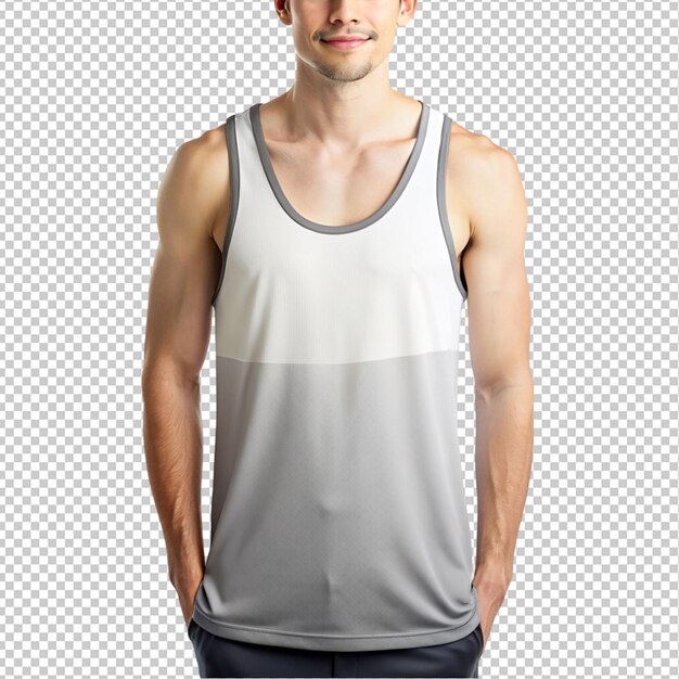 PSD tank top on transparent background