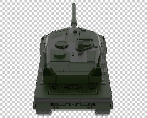 Tank on transparent background 3d rendering illustration