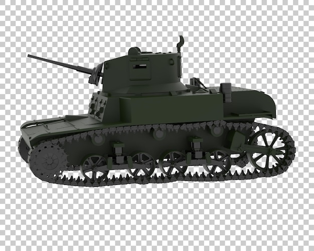 Tank on transparent background 3d rendering illustration