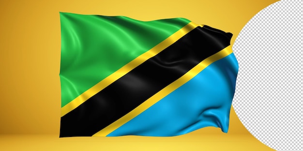 PSD tanzania wapperende vlag realistisch geïsoleerd op transparante png