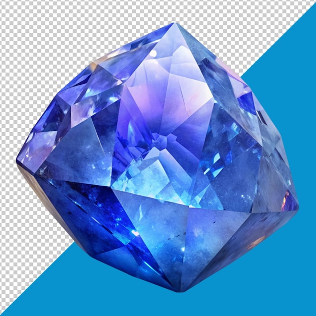 PSD tanzanite on transparent background