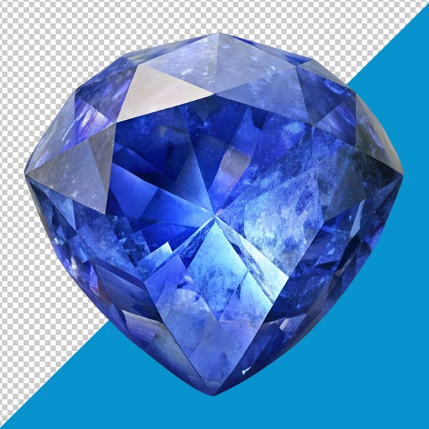 Tanzanite on transparent background