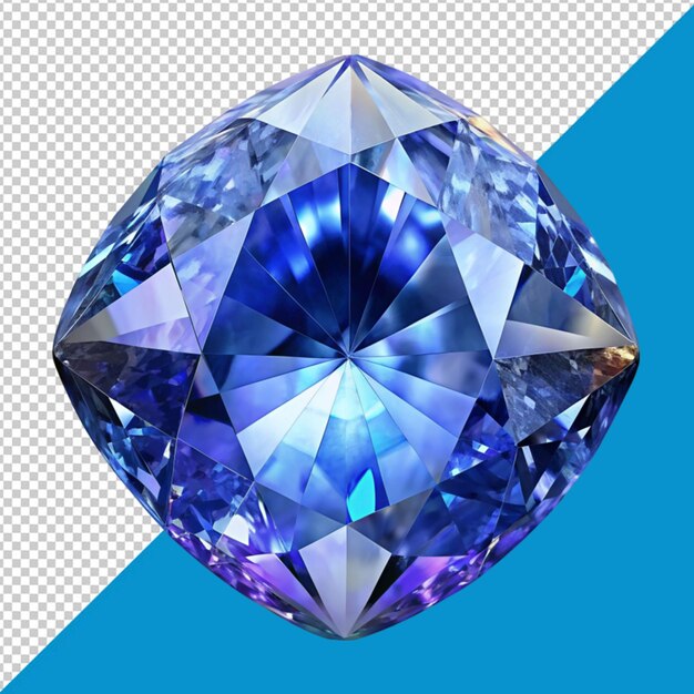 Tanzanite on transparent background