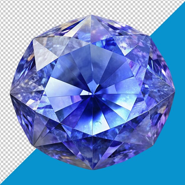 PSD tanzanite on transparent background