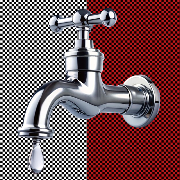 PSD a tap drippings water on transparent background