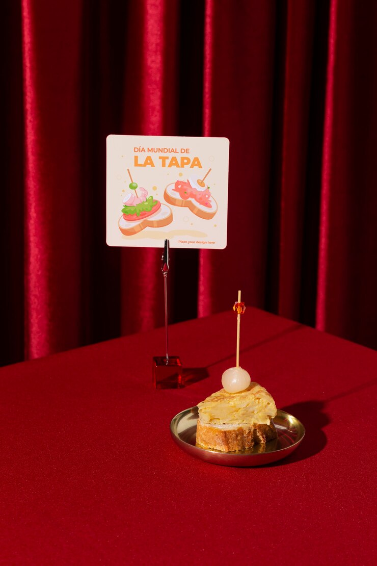 PSD tapa food card mockup design