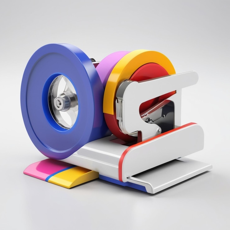 PSD tape dispenser psd on a white background